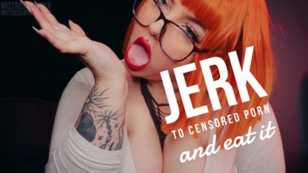 Mistress Bijoux - Jerk off to CENSORED Porn w CEI