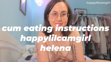happylilcamgirl - NUDE Cum Eating Instructions